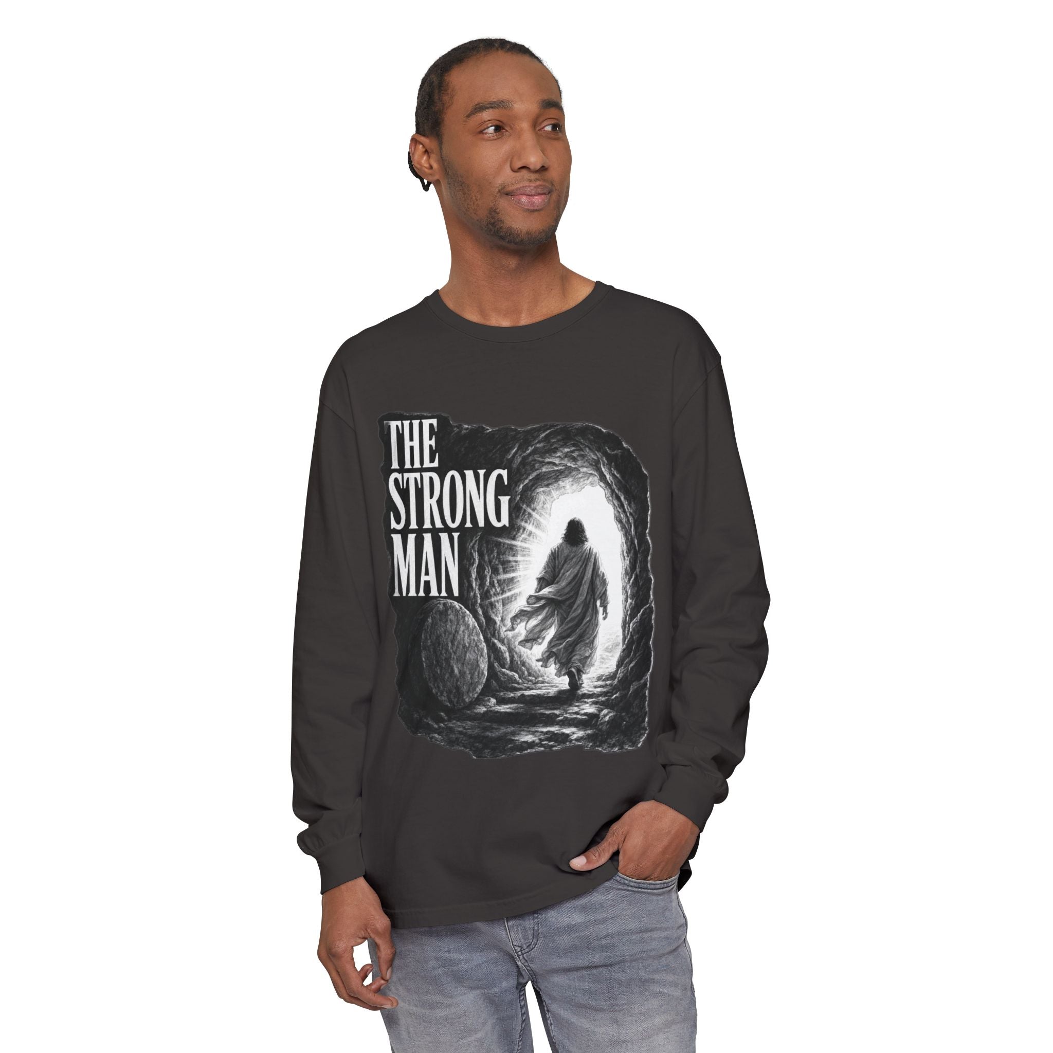 Long Sleeve T-Shirt — "The Strong Man" Cave Illustration
