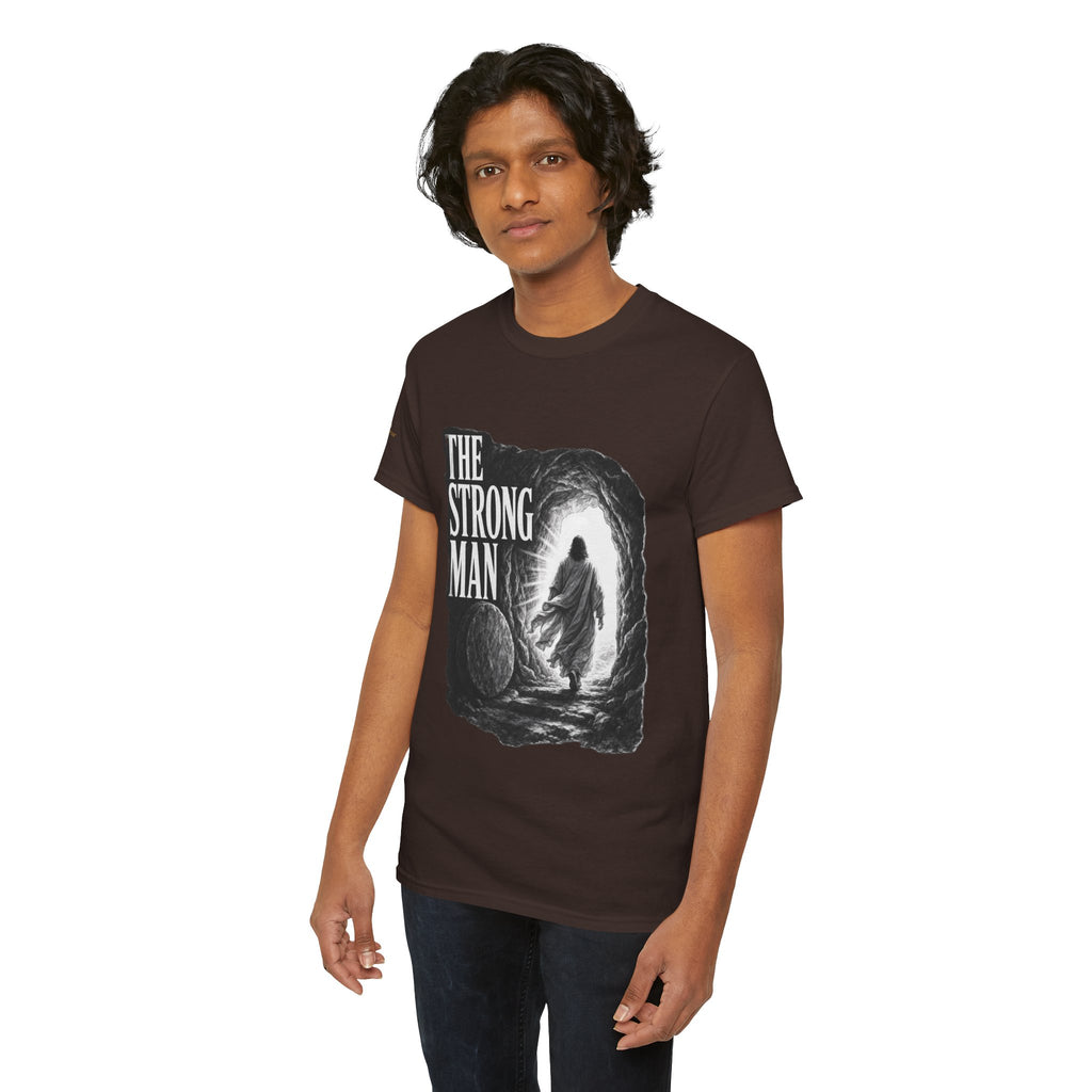 Resurrected Strength T-Shirt — Jesus Leaving the Tomb Resurrection Tee