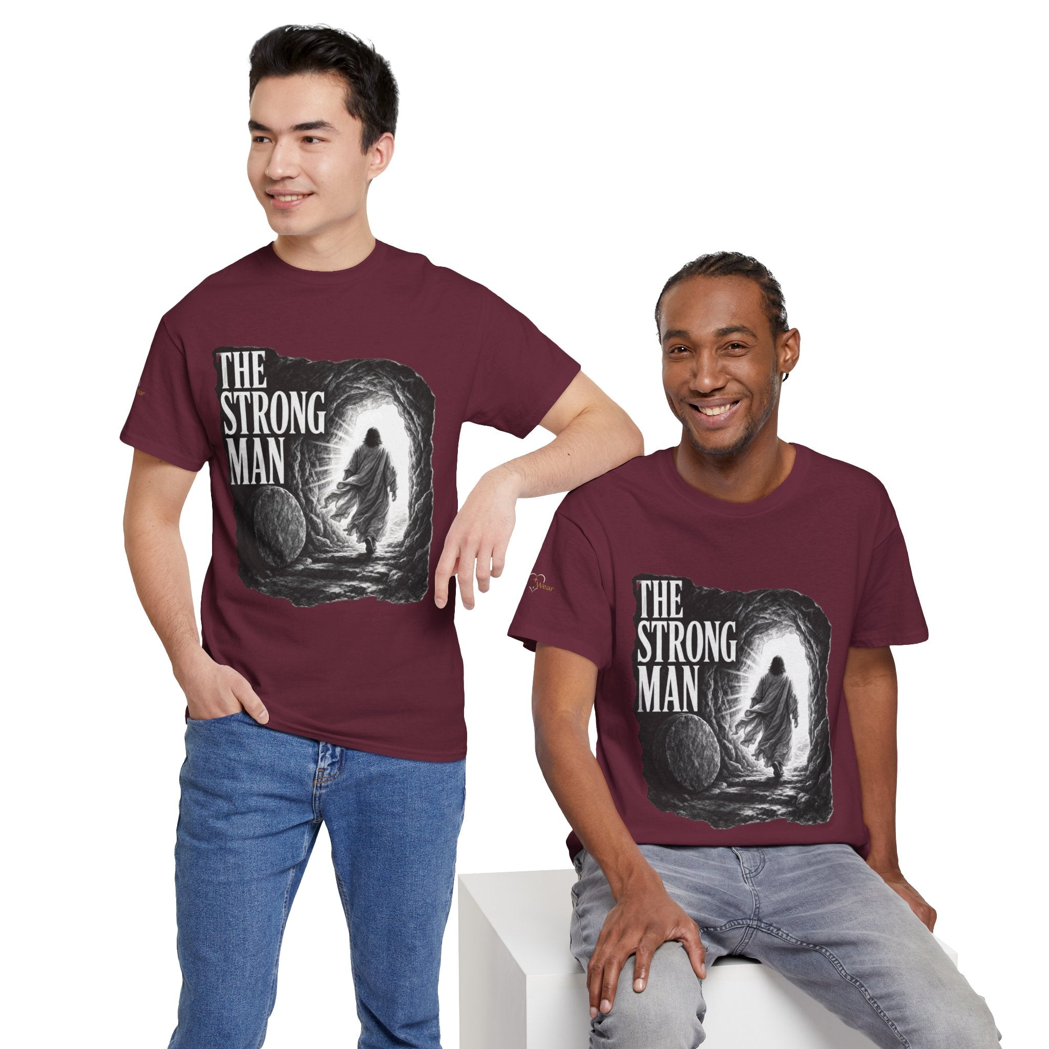 Resurrected Strength T-Shirt — Jesus Leaving the Tomb Resurrection Tee