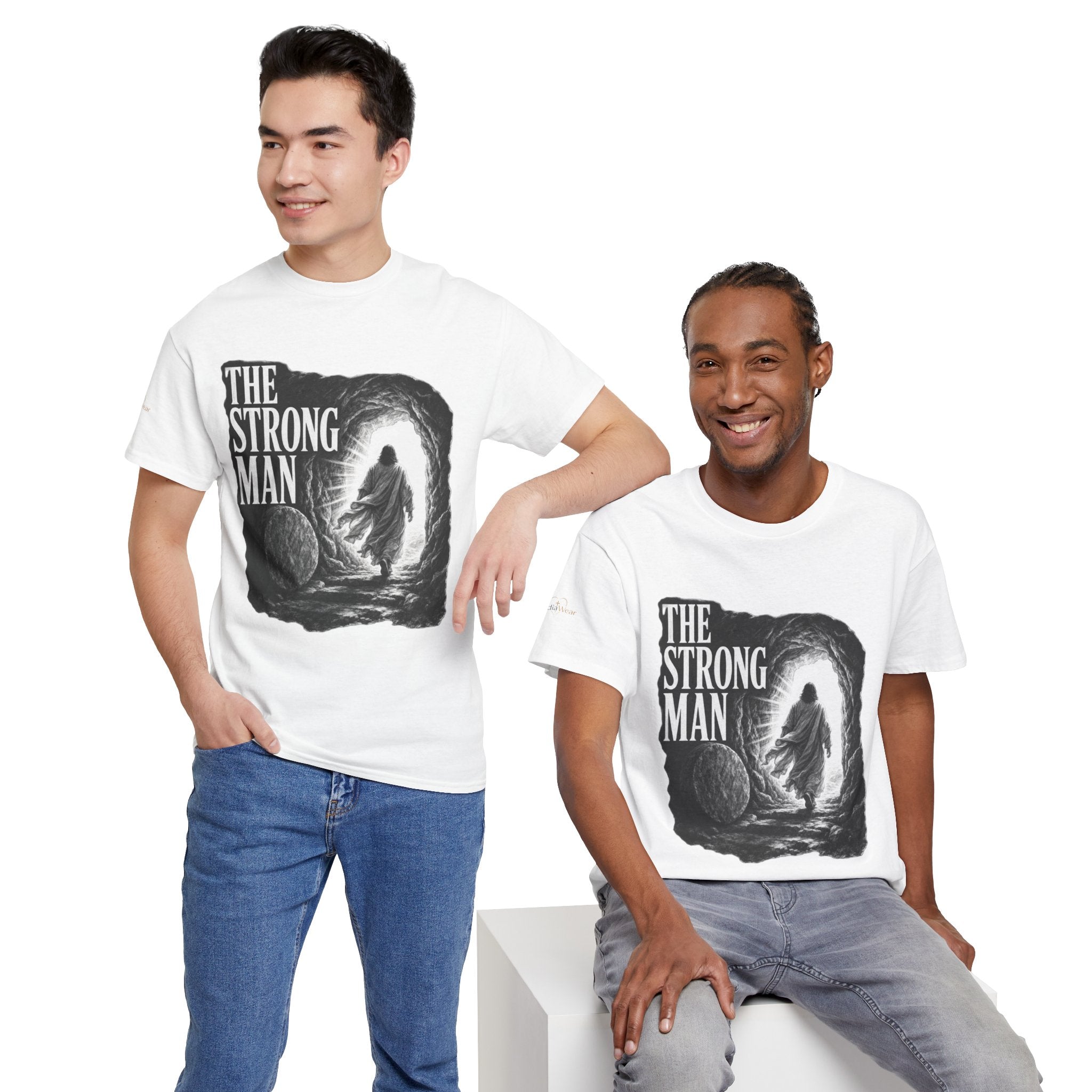 Resurrected Strength T-Shirt — Jesus Leaving the Tomb Resurrection Tee
