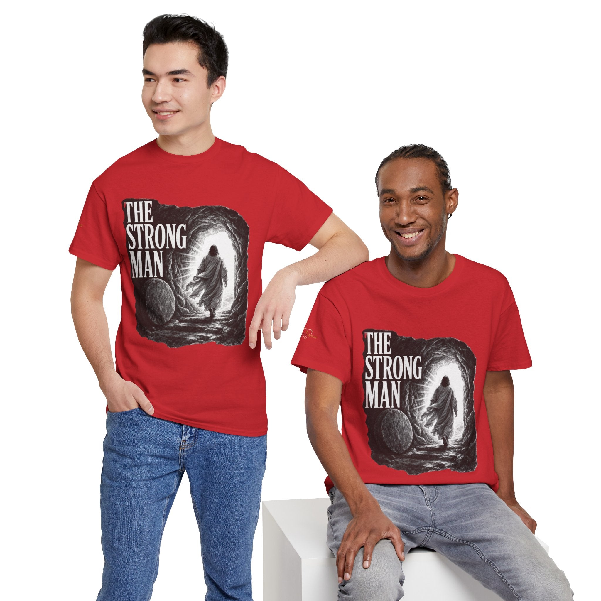 Resurrected Strength T-Shirt — Jesus Leaving the Tomb Resurrection Tee