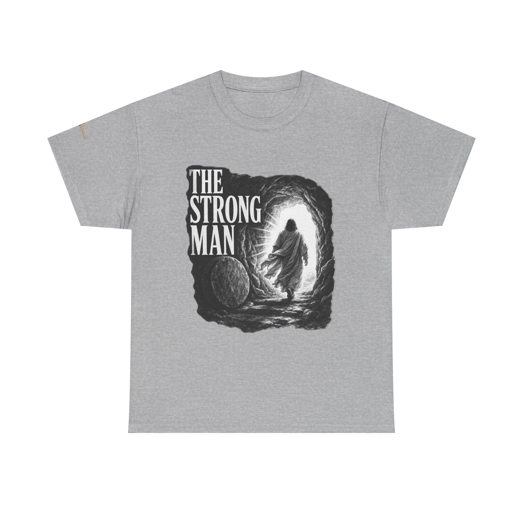 Resurrected Strength T-Shirt — Jesus Leaving the Tomb Resurrection Tee