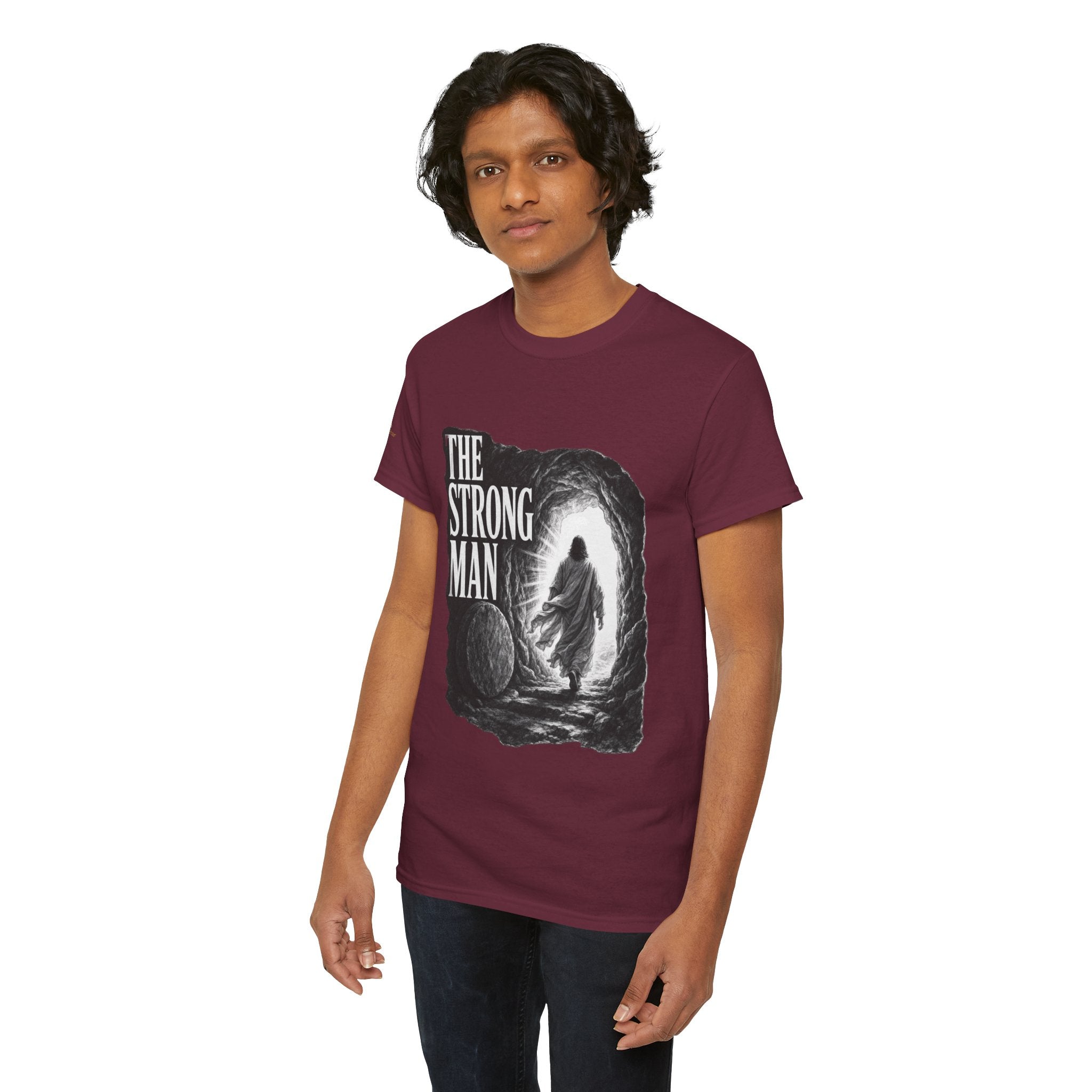 Resurrected Strength T-Shirt — Jesus Leaving the Tomb Resurrection Tee
