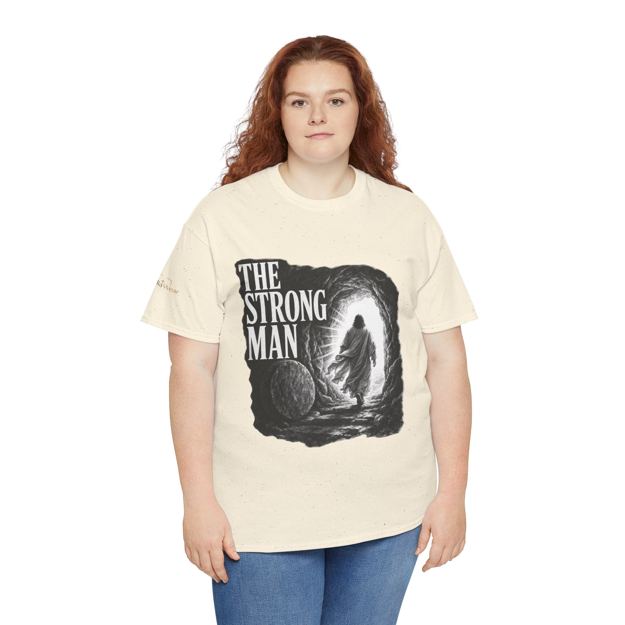 Resurrected Strength T-Shirt — Jesus Leaving the Tomb Resurrection Tee
