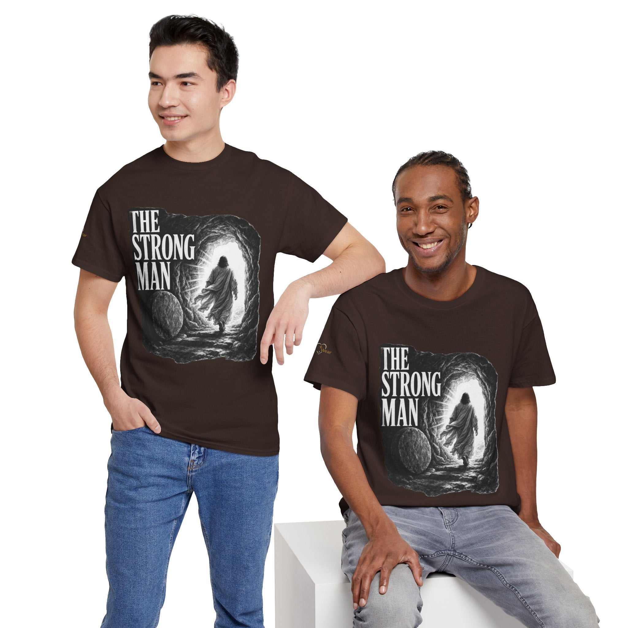 Resurrected Strength T-Shirt — Jesus Leaving the Tomb Resurrection Tee