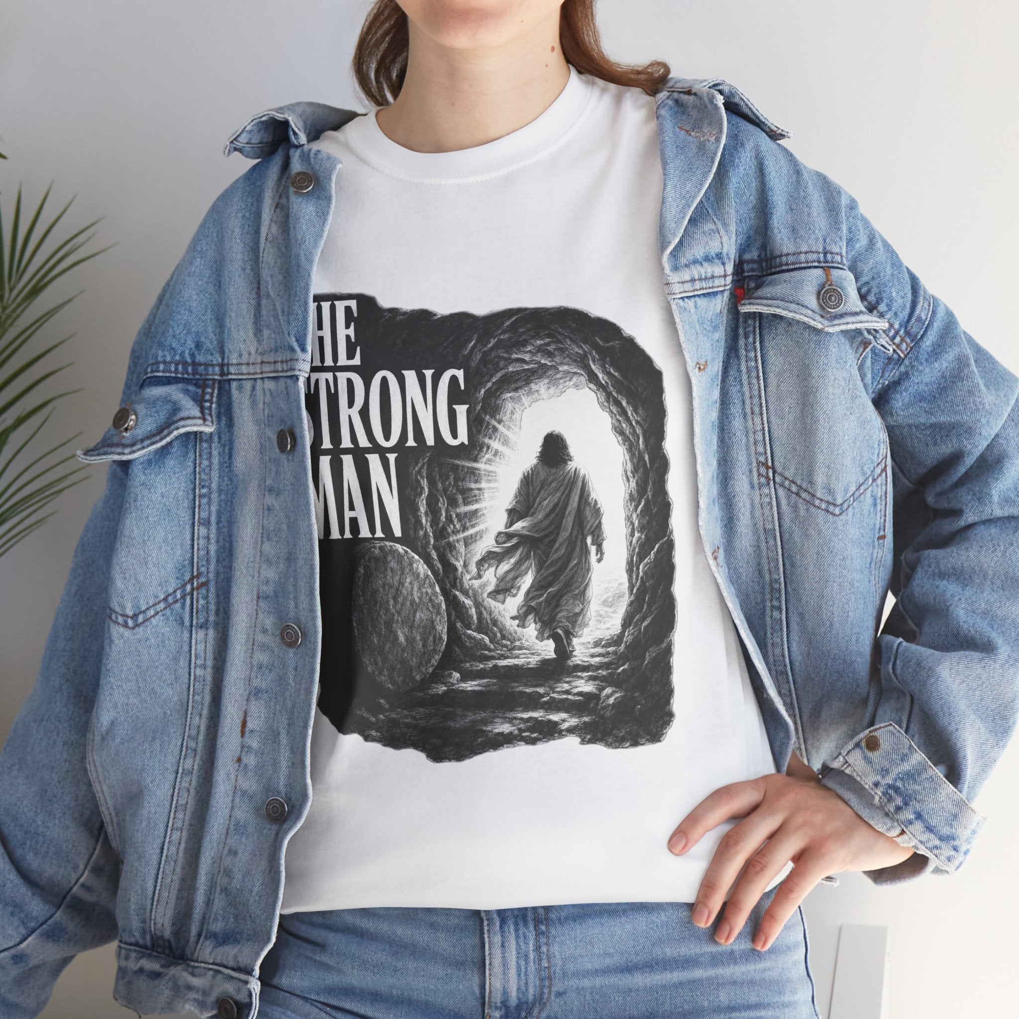 Resurrected Strength T-Shirt — Jesus Leaving the Tomb Resurrection Tee