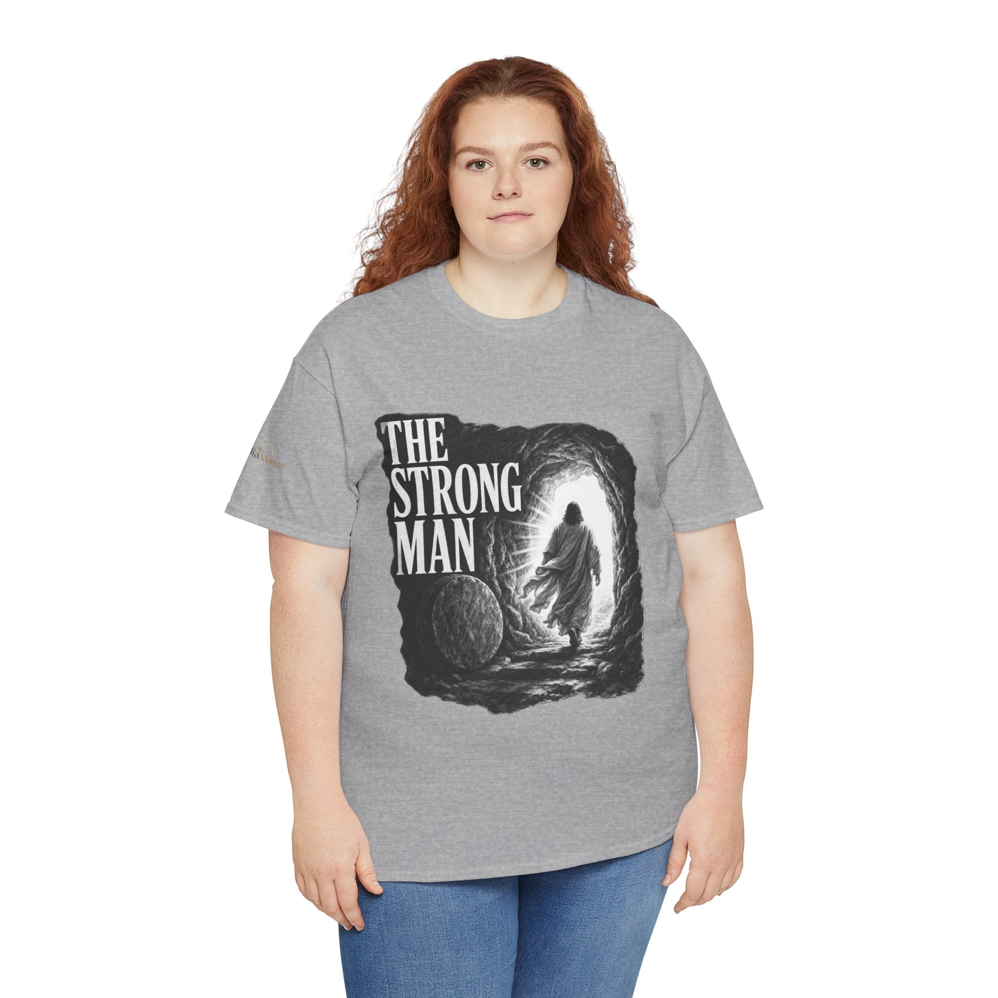 Resurrected Strength T-Shirt — Jesus Leaving the Tomb Resurrection Tee