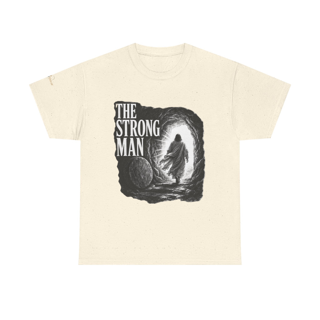 Resurrected Strength T-Shirt — Jesus Leaving the Tomb Resurrection Tee
