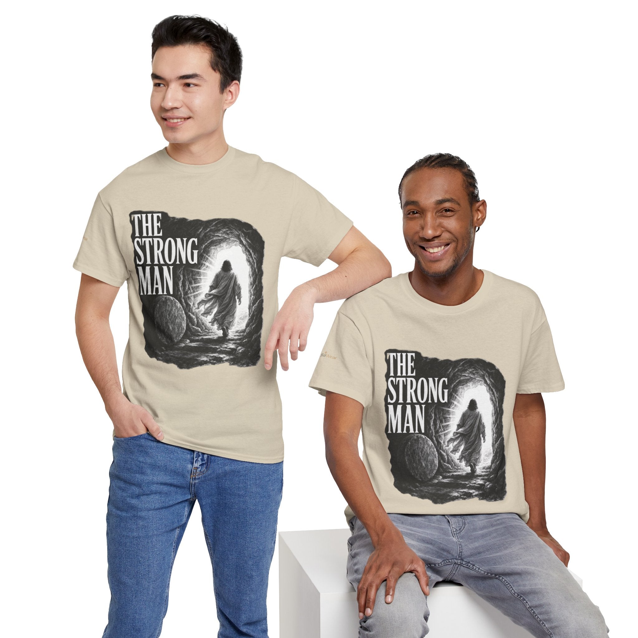 Resurrected Strength T-Shirt — Jesus Leaving the Tomb Resurrection Tee