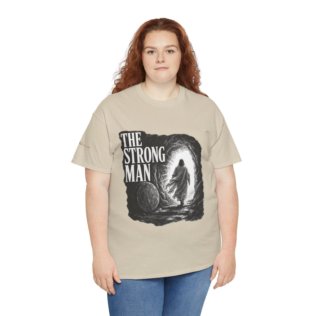 Resurrected Strength T-Shirt — Jesus Leaving the Tomb Resurrection Tee
