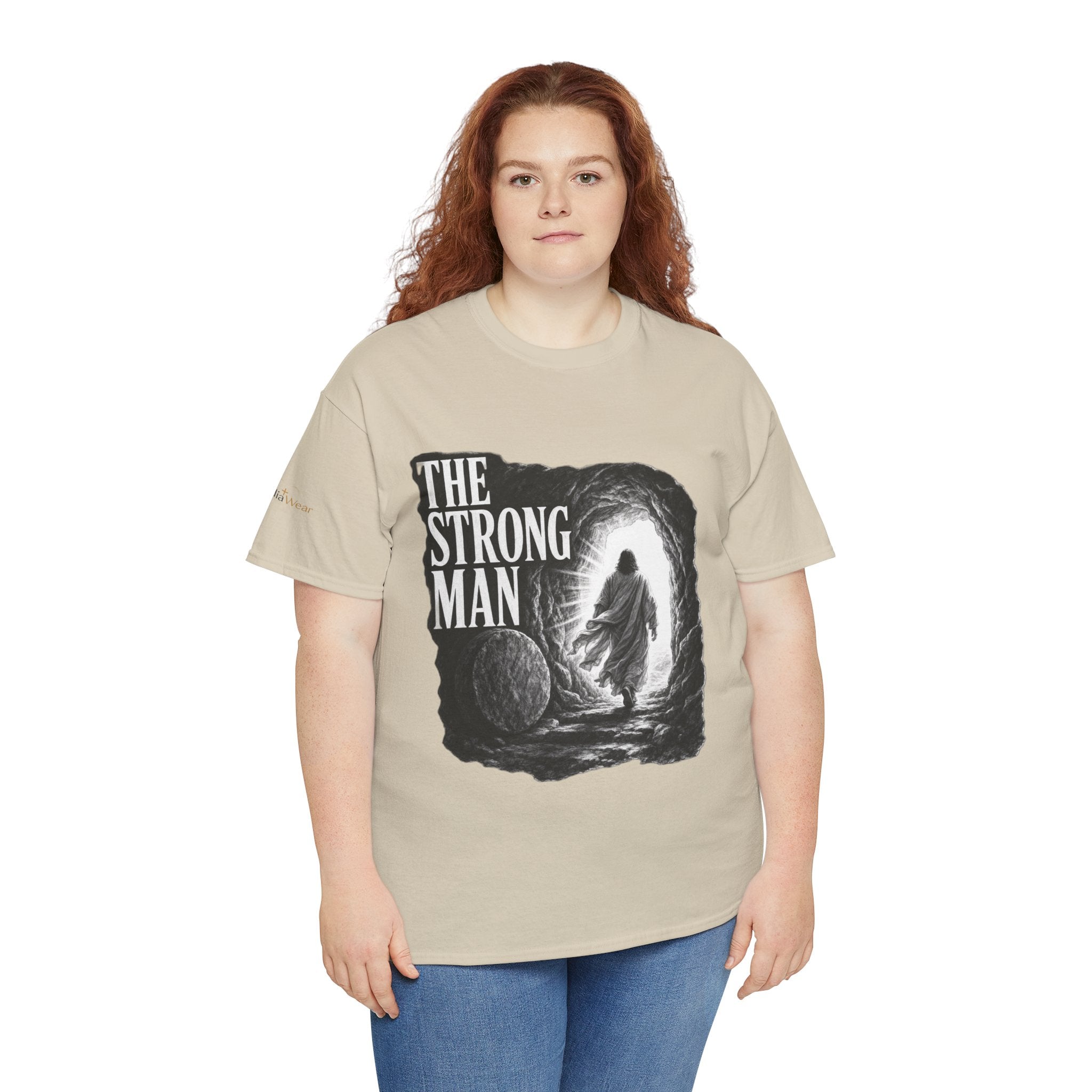 Resurrected Strength T-Shirt — Jesus Leaving the Tomb Resurrection Tee
