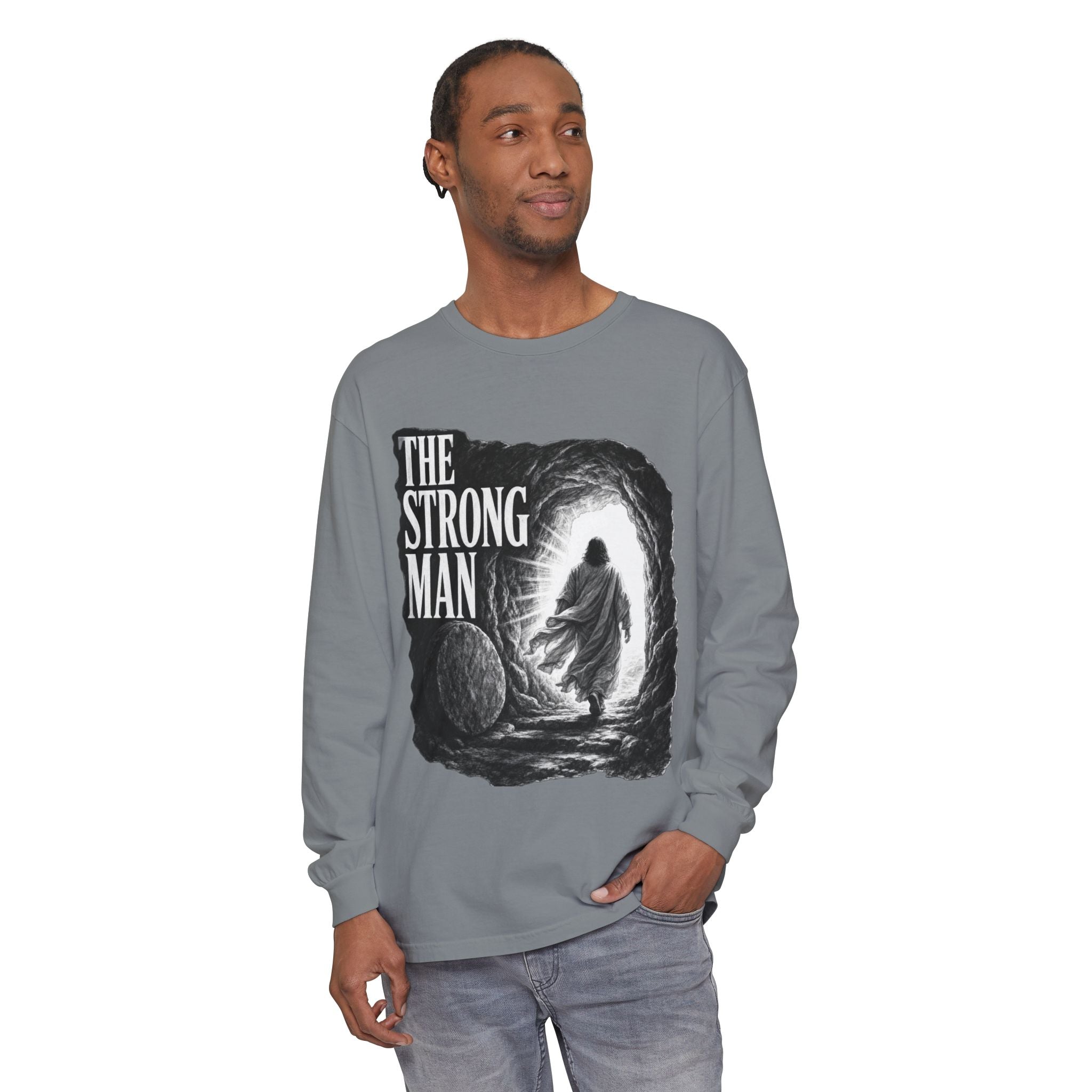 Long Sleeve T-Shirt — "The Strong Man" Cave Illustration