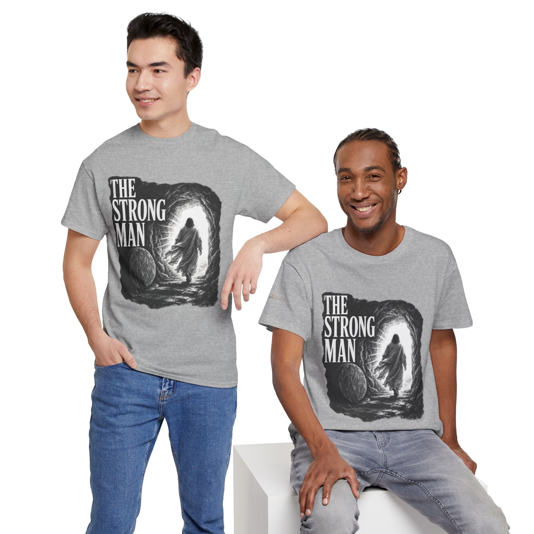 Resurrected Strength T-Shirt — Jesus Leaving the Tomb Resurrection Tee