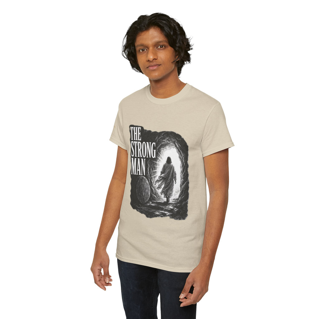 Resurrected Strength T-Shirt — Jesus Leaving the Tomb Resurrection Tee