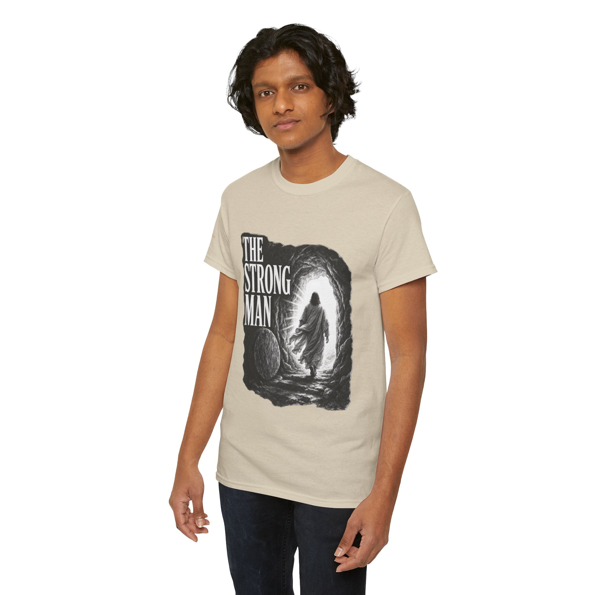 Resurrected Strength T-Shirt — Jesus Leaving the Tomb Resurrection Tee