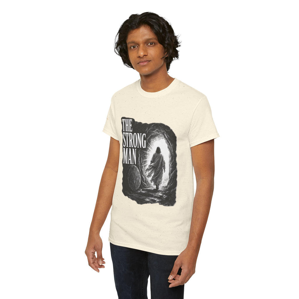 Resurrected Strength T-Shirt — Jesus Leaving the Tomb Resurrection Tee
