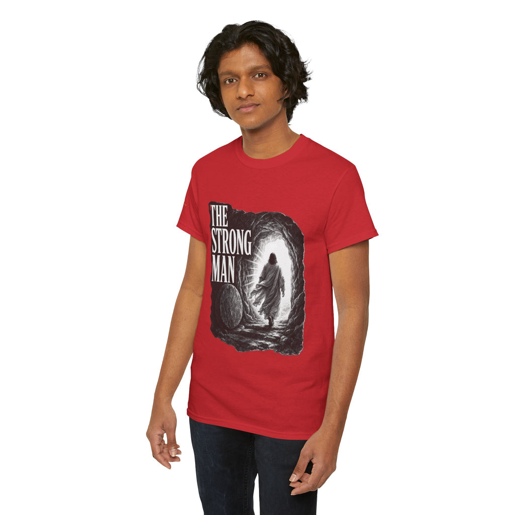 Resurrected Strength T-Shirt — Jesus Leaving the Tomb Resurrection Tee