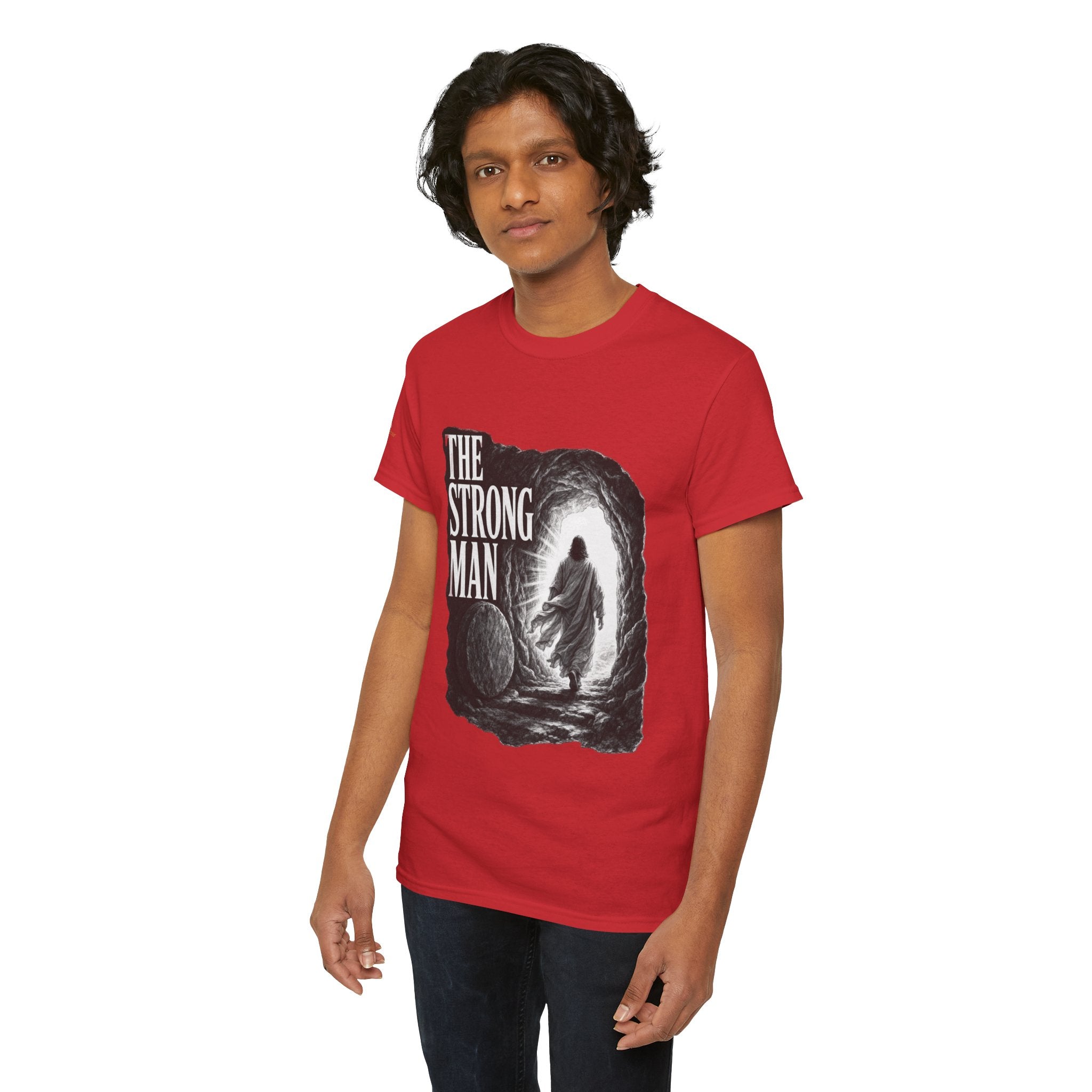 Resurrected Strength T-Shirt — Jesus Leaving the Tomb Resurrection Tee
