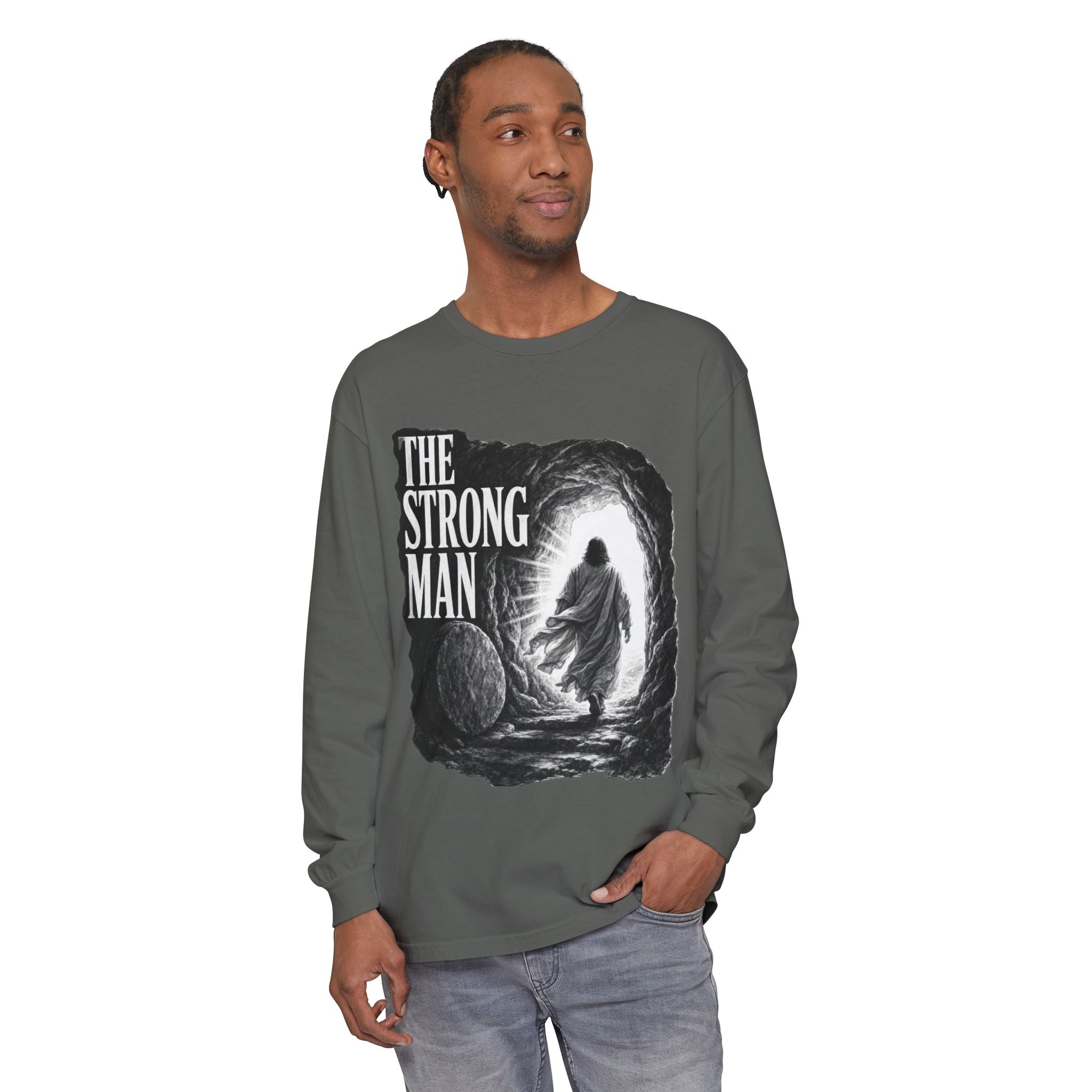 Long Sleeve T-Shirt — "The Strong Man" Cave Illustration