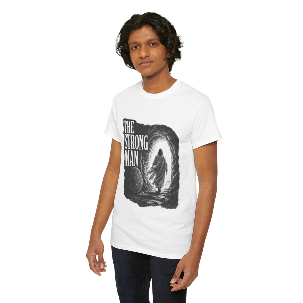 Resurrected Strength T-Shirt — Jesus Leaving the Tomb Resurrection Tee