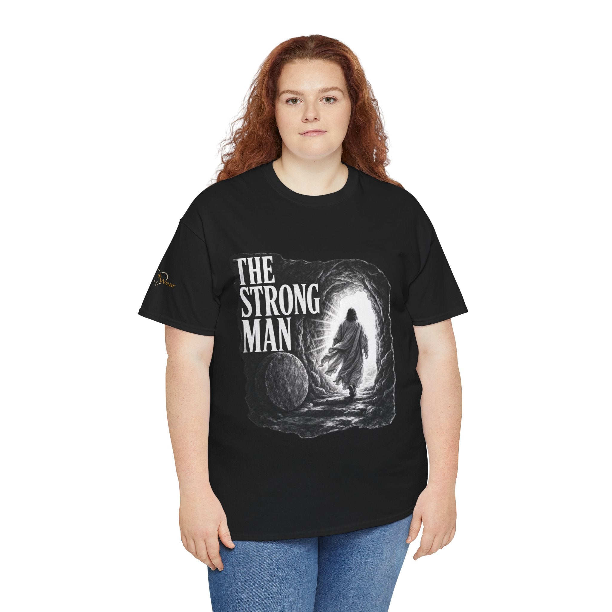 Resurrected Strength T-Shirt — Jesus Leaving the Tomb Resurrection Tee