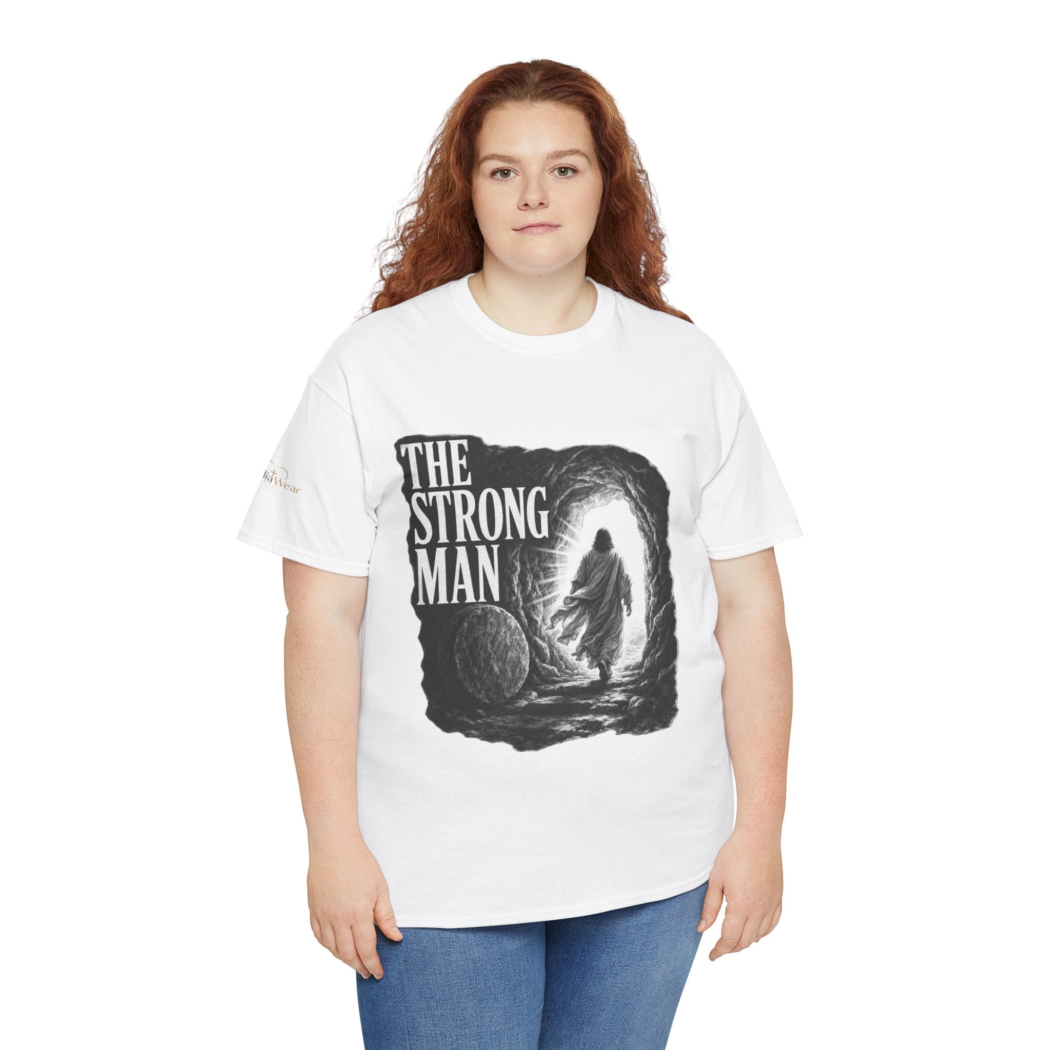 Resurrected Strength T-Shirt — Jesus Leaving the Tomb Resurrection Tee