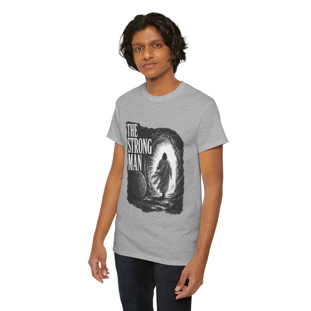 Resurrected Strength T-Shirt — Jesus Leaving the Tomb Resurrection Tee
