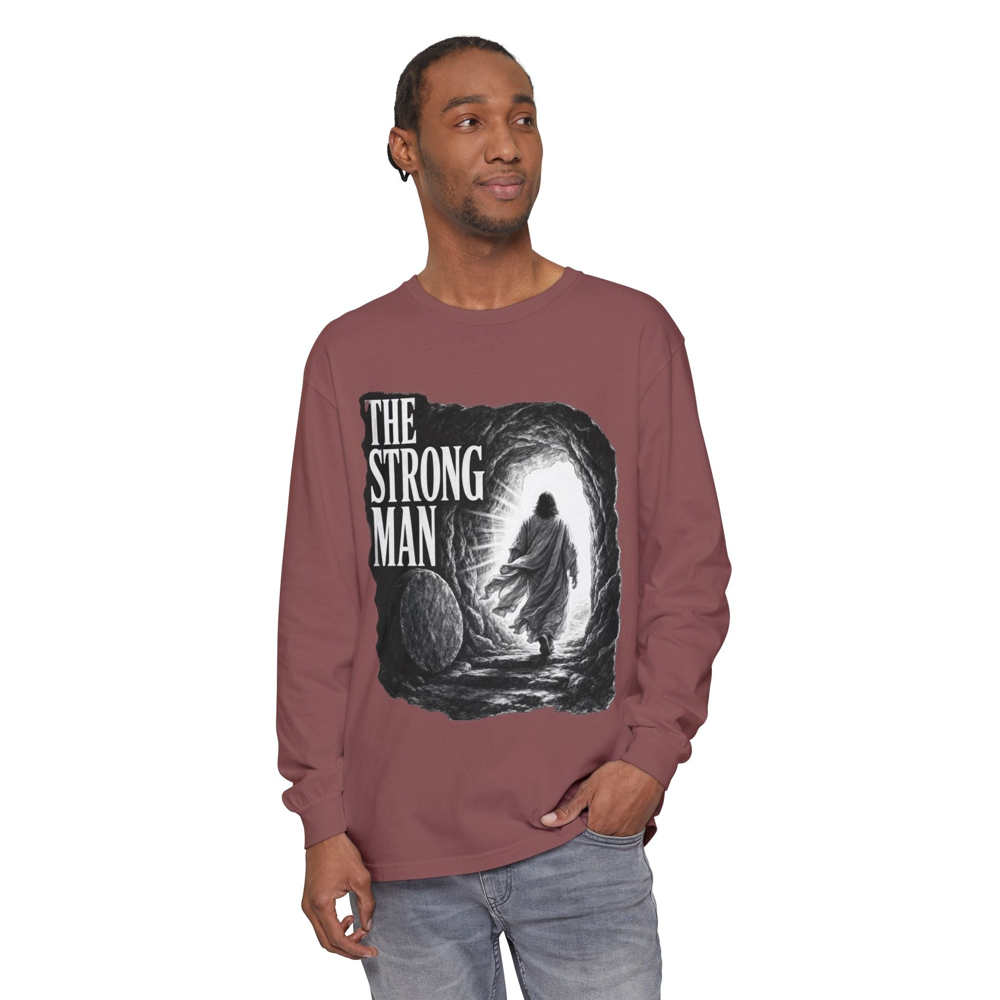 Long Sleeve T-Shirt — "The Strong Man" Cave Illustration
